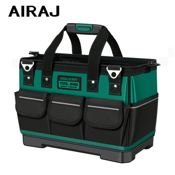 AIRAJ-Bolsa de herramientas con tira reflectante, bolsa de electricista de tela Oxford 1680D, multibolsillo, impermeable, anticaída, 2023