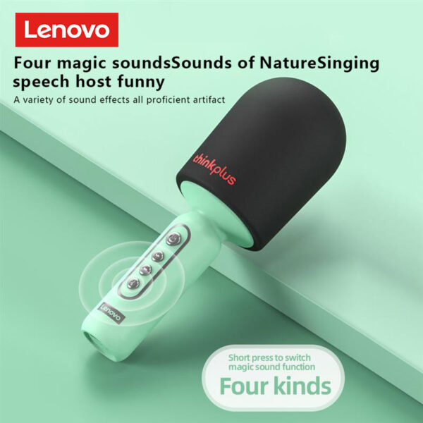 Lenovo M1 micrófono de mano inalámbrico, Bluetooth, sonido HIFI, artefacto de Karaoke de calidad, teléfono móvil en vivo, hogar, portátil para fiesta - Imagen 3