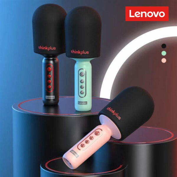 Lenovo M1 micrófono de mano inalámbrico, Bluetooth, sonido HIFI, artefacto de Karaoke de calidad, teléfono móvil en vivo, hogar, portátil para fiesta