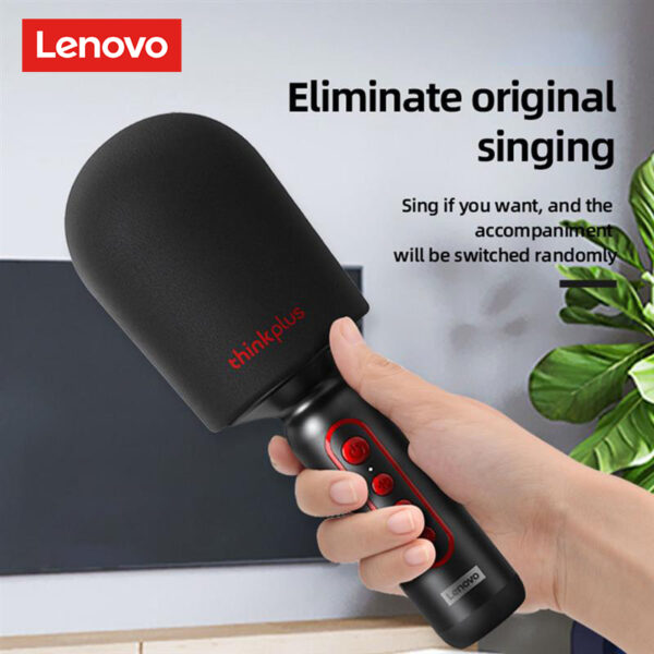 Lenovo M1 micrófono de mano inalámbrico, Bluetooth, sonido HIFI, artefacto de Karaoke de calidad, teléfono móvil en vivo, hogar, portátil para fiesta - Imagen 2