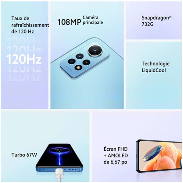 Xiaomi Redmi Note 12 Pro 4G, NFC, Snapdragon® 732G, procesador octa-core, 128GB / 256GB, 6.67 "FHD + AMOLED DotDisplay, 120Hz, cámara de 108MP, carga rápida de 67W, versión global - Imagen 2