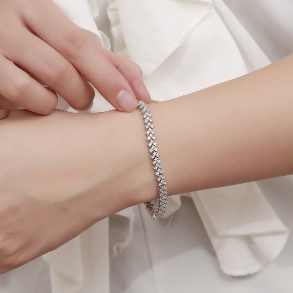 Pulsera de tenis de moissanita auténtica para mujer, brazalete de plata de ley 1,5, chapado en oro blanco de 18k, joyería de diamantes de moissanita, 925mm - Imagen 6