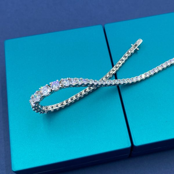 SEMNI-pulsera de tenis de diamante de moissanita degradado para hombres y mujeres, brazalete de lujo de Plata de Ley 925, Diamante brillante GRA, 5mm-3mm - Imagen 3