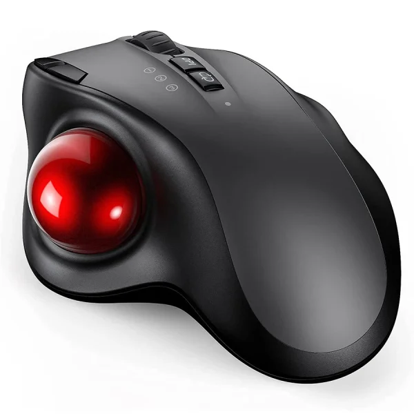 Trackball-ratón inalámbrico recargable para ordenador, periférico ergonómico con Bluetooth 2,4G, USB, Android, Windows 3, DPI ajustable