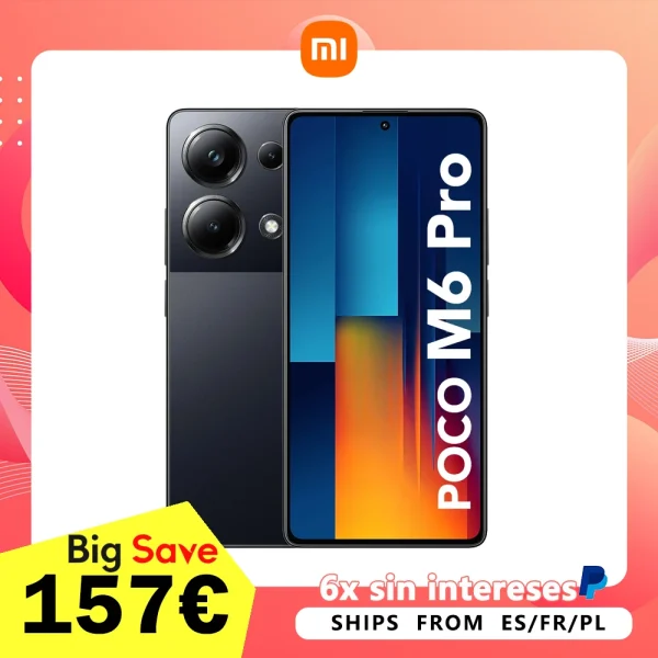 Xiaomi POCO M6 Pro 4G 8GB/256GB 12/512GB NFC EU Charger Global Version Teléfono móvil